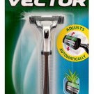 Gillette Vector Razor Contour Plus Handle + 1 Blade Cartridge with Twin Blades