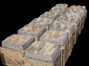 200 years old spanish terracotta mission roof tiles - 20000 tiles