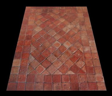 2 Really old french terracotta floor tiles