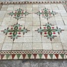 100 Antique spanish cement patterned tiles - VERY RARE TILES !
