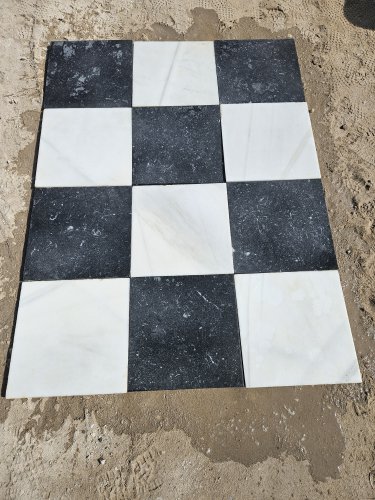 Antique spanish marble floor tiles - Very rare tile !