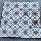 22 - ANTIQUE ENCAUSTIC SPANISH PATTERNED FLOOR TILES