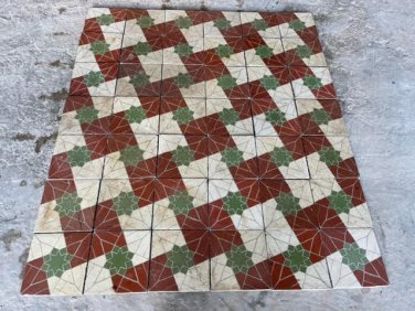10 - Spanish reclaimed cement patterned floor tiles