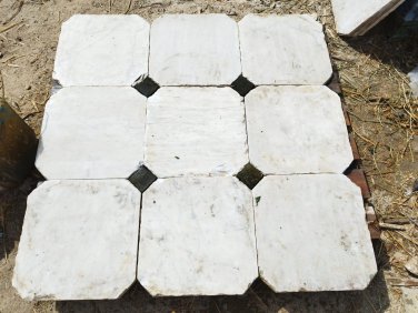M1 : Antique marble mosaic floor tiles - more that 100 years old !