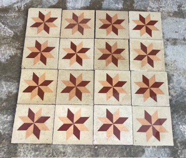 45: Antique cement patterned tiles - 250pcs.