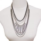 Fashion gorgeous Necklace made with Silver Tone Metal