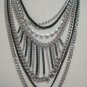 Fashion gorgeous Necklace made with Silver Tone Metal