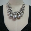 Necklace made with Multi-layer beads in retro style