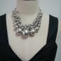 Necklace made with Multi-layer beads in retro style