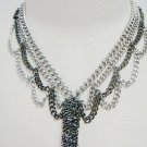 Fashion gorgeous Necklace made with Silver Tone Metal