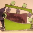 Abstract Stained Glass Business Card Holder, #bch013