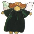 Stained Glass Angel, Green, #107g