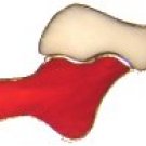 Small Stained Glass Christmas Stocking, Red,  #x102r