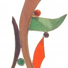 Abstract "Cactus" Stained Glass Suncatcher, Item #AB0029