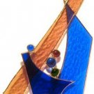 Abstract "Bubble Bath" Stained Glass Suncatcher, Item #AB0012