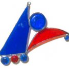 Abstract "Balancing Act"  Stained Glass Suncatcher, Item #AB0024