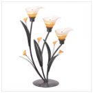 Amber Lillies Tealight Holder