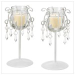 Crystal Drop Votive Stands