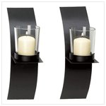 Mod-Art Candle Sconce Duo