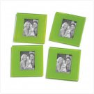 Green Photo Frame Coasters - 4 Pc