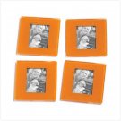 Orange Photo Frame Coaster - 4 Pc