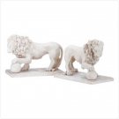 ALAB. GARDEN LION PAIR ON BALL