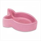 Stoneware Fish Shaped Cat Bowl