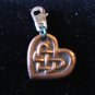 Celtic Copper Heart Charm with Celtic Design Women Men Bracelet Pendant Bracelet