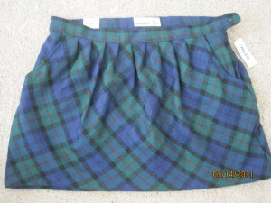 Old Navy Green Plaid Skirt Size 8 New