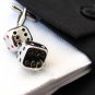 Action Dice Novelty Cufflinks FREE Velvet Gift Pouch