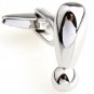 Silver Exclamination Mark ! Novelty Cufflinks FREE Velvet Gift Pouch