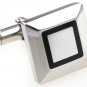Stainless Steel Silver & Black Cufflinks FREE Velvet Gift Pouch