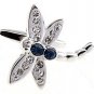 Dragonfly Crystals Cufflinks FREE Velvet Gift Pouch
