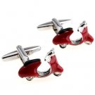 Red Scooter Novelty Cufflinks FREE Velvet Gift Pouch