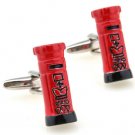 English Red Letterbox Novelty Cufflinks FREE Velvet Gift Pouch