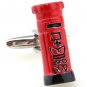 English Red Letterbox Novelty Cufflinks FREE Velvet Gift Pouch