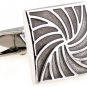 Grey Spiral Galaxy Modern Cufflinks FREE Velvet Gift Pouch