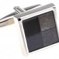 Black Square Modern Cufflinks FREE Velvet Gift Pouch