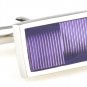 Purple Rectangle Modern Cufflinks FREE Velvet Gift Pouch