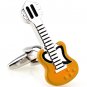 Yellow Electric Guitar Novelty Cufflinks FREE Velvet Gift Pouch