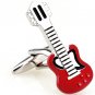 Red Electric Guitar Novelty Cufflinks FREE Velvet Gift Pouch