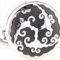 Enamel Black Auspicious Cloud Cufflinks FREE Velvet Gift Pouch