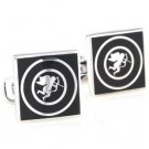 Enamel Square Black Cupid Cufflinks FREE Velvet Gift Pouch