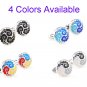 Black Auspicious Cloud Enamel Cufflinks FREE Velvet Gift Pouch
