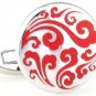 Red Chinese Auspicious Cloud Cufflinks FREE Velvet Gift Pouch