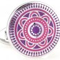 Purple Deco Maltese Enamel Cufflinks FREE Velvet Gift Pouch