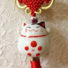 Japanese Maneki Neko Lucky Cat Charm Car Decor Hanging Feng Shui Home Decor C11