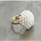 Big round pearl ring