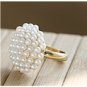 Big round pearl ring