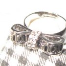 Sparkling Diamond Bow Shape Ring